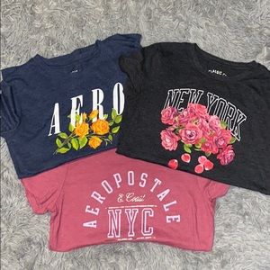 3 Aeropostale Classic Crew T-Shirts